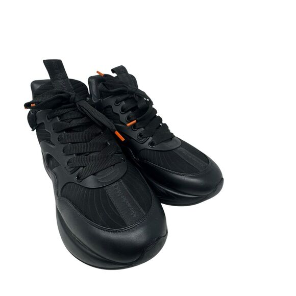 Alexander McQueen Men's Runner Size 40 EU/ 7 US Triple Black Or Womens 10 - Picture 3 of 9